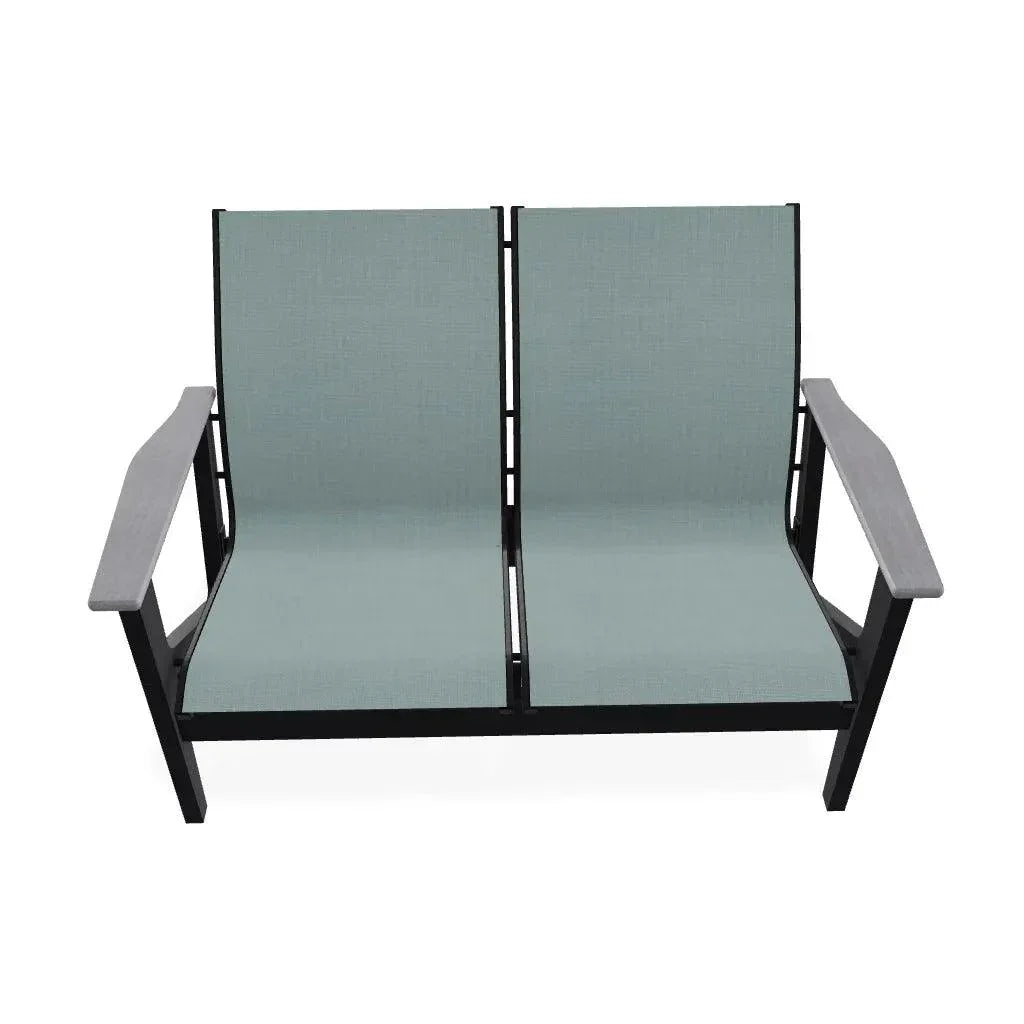 Wexler Chat Height 2 - Seat Loveseat Polymer Arms - LOOMLAN - Telescope - Outdoor Sofas &amp; Loveseats