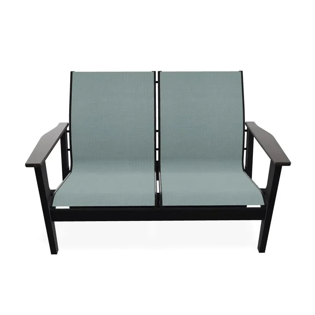 Wexler Chat Height 2 - Seat Loveseat Polymer Arms - LOOMLAN - Telescope - Outdoor Sofas &amp; Loveseats