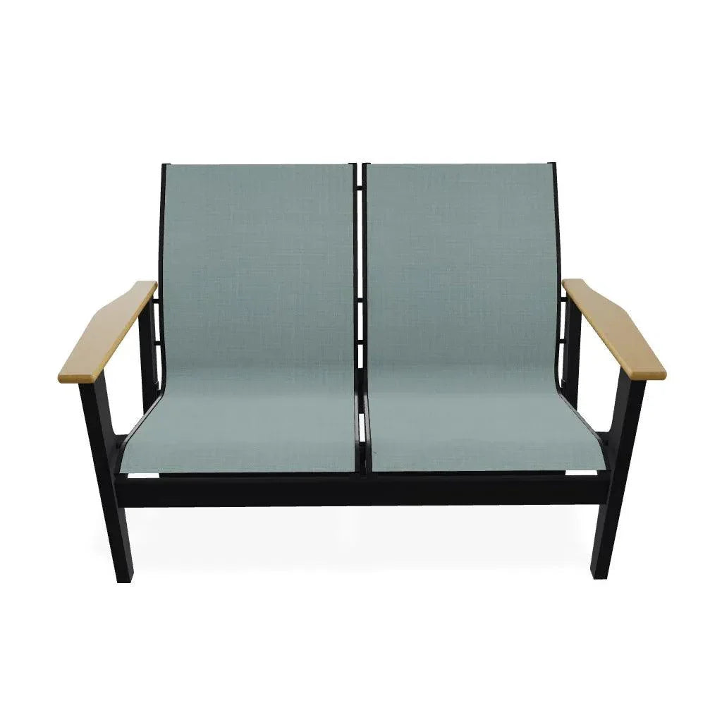 Wexler Chat Height 2 - Seat Loveseat Polymer Arms - LOOMLAN - Telescope - Outdoor Sofas &amp; Loveseats