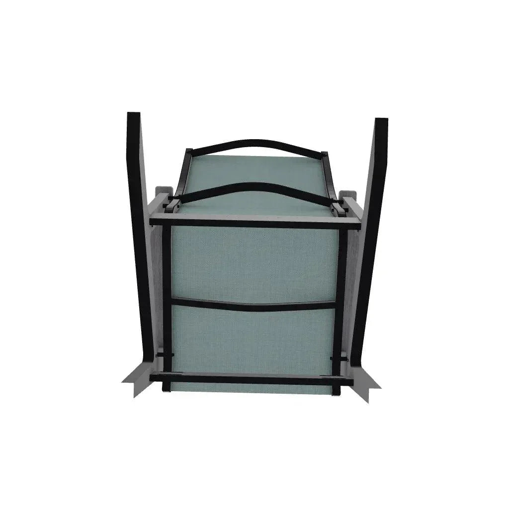 Wexler Sling Chat Height Polymer Arm Chair - LOOMLAN - Telescope - Outdoor Accent Chairs