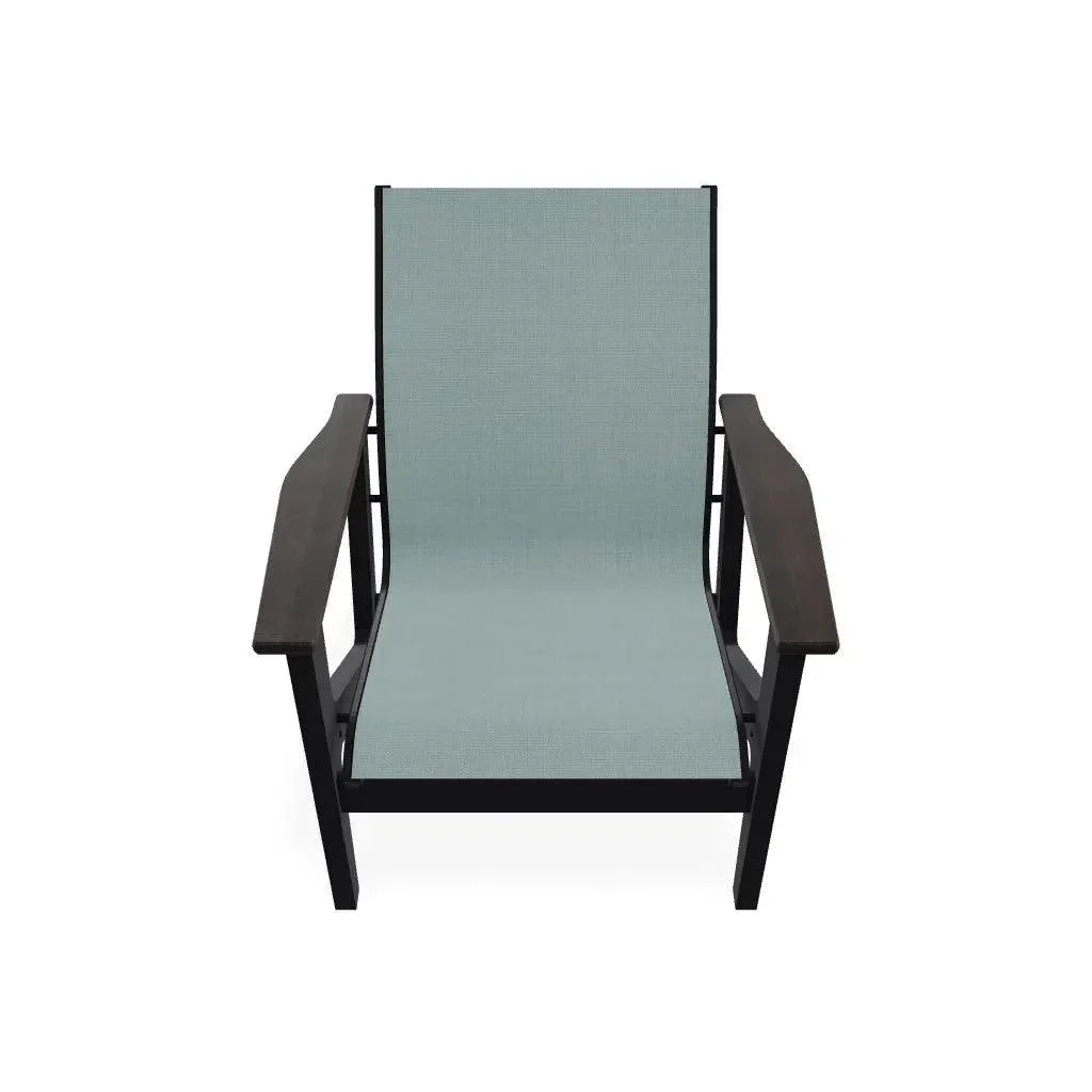 Wexler Sling Chat Height Polymer Arm Chair - LOOMLAN - Telescope - Outdoor Accent Chairs