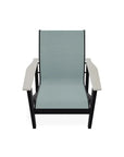 Wexler Sling Chat Height Polymer Arm Chair - LOOMLAN - Telescope - Outdoor Accent Chairs