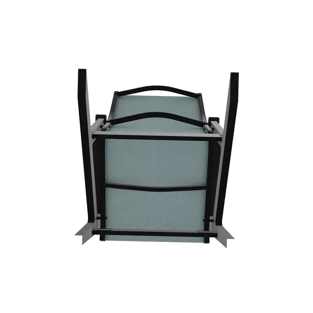 Wexler Sling Chat Height Polymer Arm Chair - LOOMLAN - Telescope - Outdoor Accent Chairs