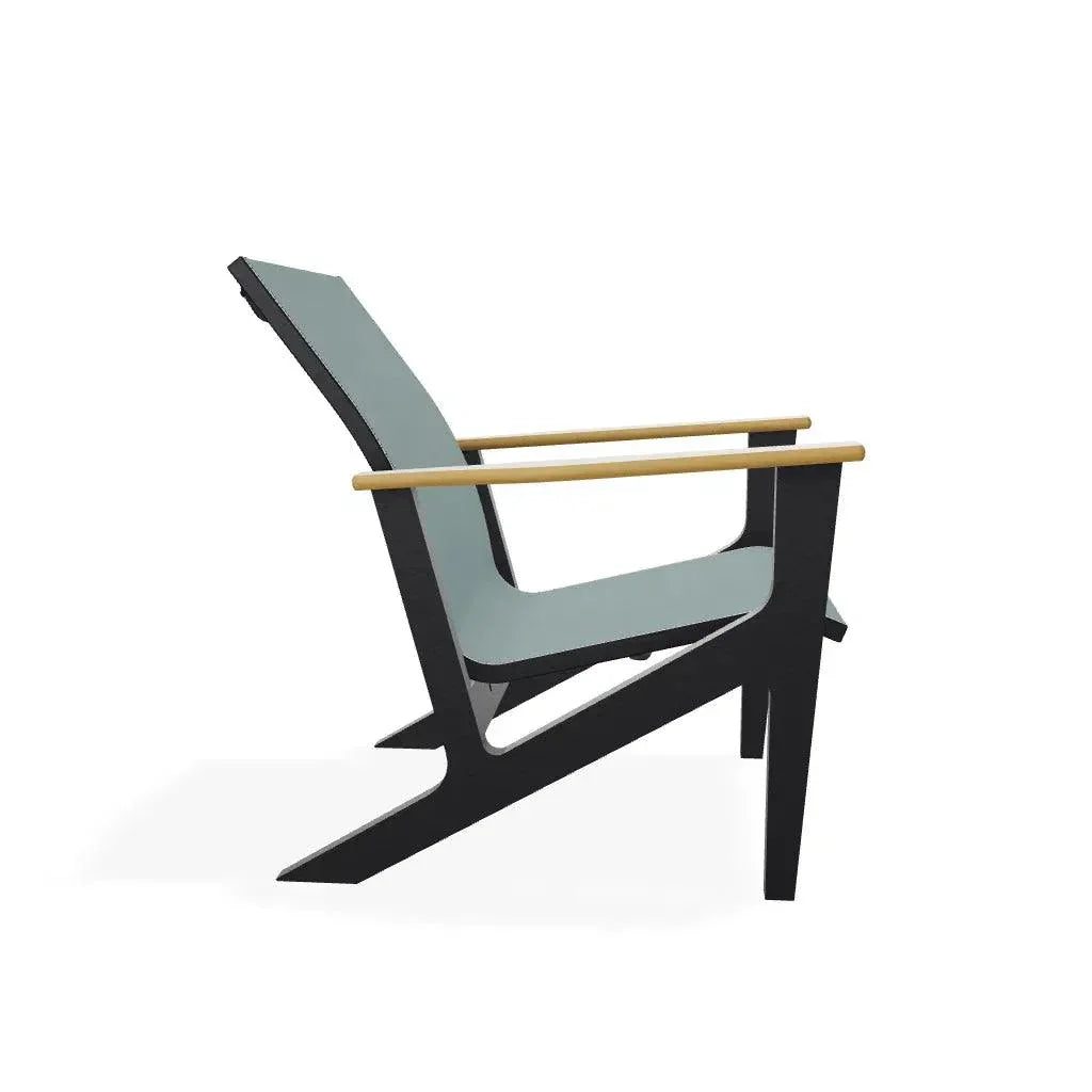 Wexler Sling Chat Height Polymer Arm Chair - LOOMLAN - Telescope - Outdoor Accent Chairs