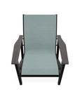 Wexler Sling Chat Height Polymer Arm Chair - LOOMLAN - Telescope - Outdoor Accent Chairs
