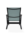 Wexler Sling Chat Height Polymer Arm Chair - LOOMLAN - Telescope - Outdoor Accent Chairs