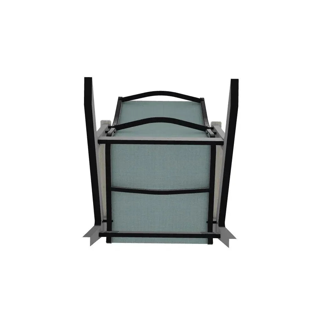 Wexler Sling Chat Height Polymer Arm Chair - LOOMLAN - Telescope - Outdoor Accent Chairs