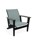 Wexler Sling Chat Height Polymer Arm Chair - LOOMLAN - Telescope - Outdoor Accent Chairs