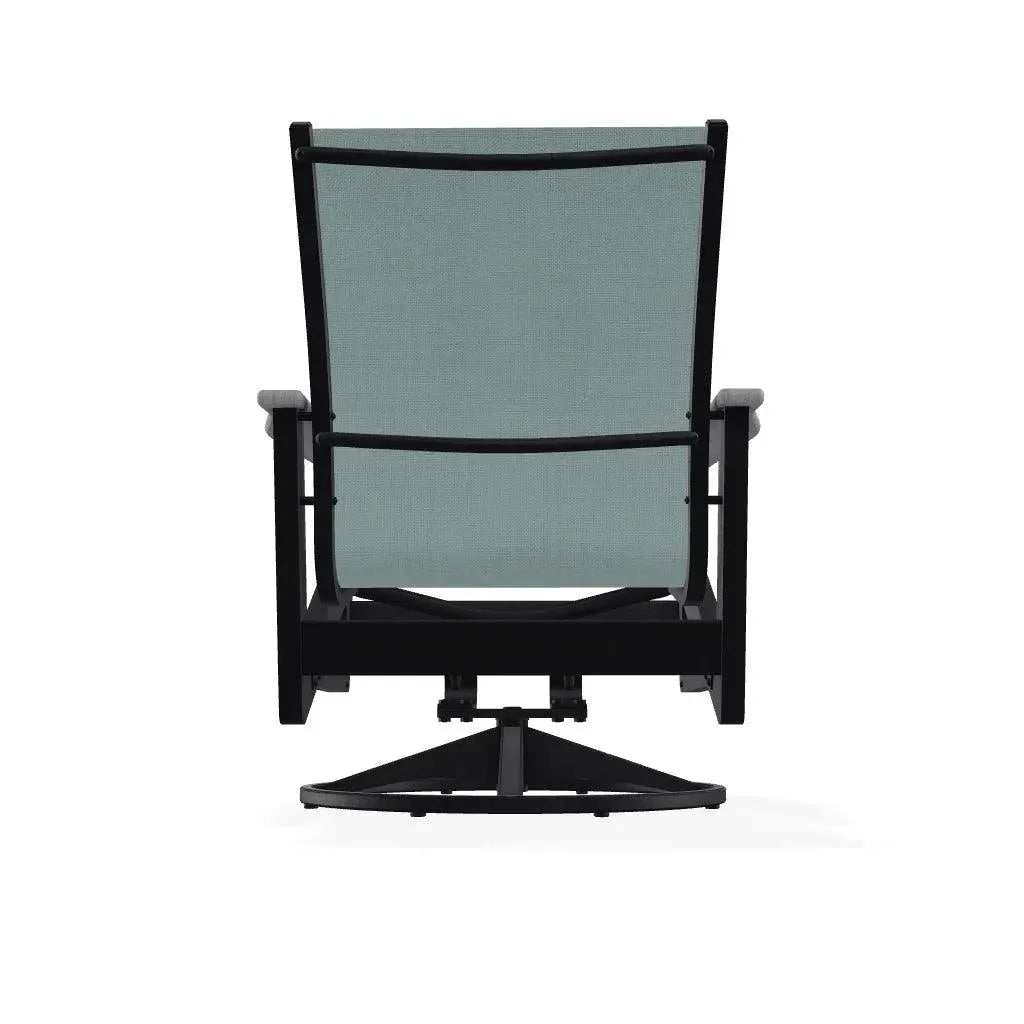 Wexler Sling Chat Height Swivel Rocker Polymer Arms - LOOMLAN - Telescope - Outdoor Accent Chairs