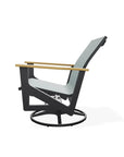Wexler Sling Chat Height Swivel Rocker Polymer Arms - LOOMLAN - Telescope - Outdoor Accent Chairs