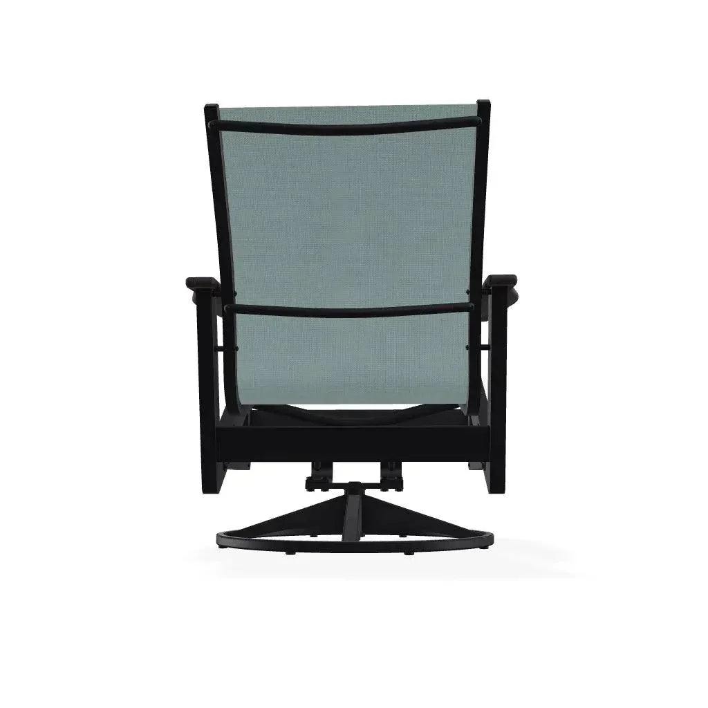 Wexler Sling Chat Height Swivel Rocker Polymer Arms - LOOMLAN - Telescope - Outdoor Accent Chairs