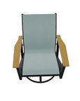 Wexler Sling Chat Height Swivel Rocker Polymer Arms - LOOMLAN - Telescope - Outdoor Accent Chairs