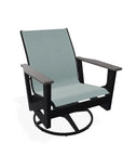 Wexler Sling Chat Height Swivel Rocker Polymer Arms - LOOMLAN - Telescope - Outdoor Accent Chairs