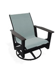 Wexler Sling Chat Height Swivel Rocker Polymer Arms - LOOMLAN - Telescope - Outdoor Accent Chairs