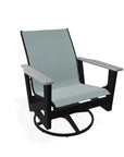 Wexler Sling Chat Height Swivel Rocker Polymer Arms - LOOMLAN - Telescope - Outdoor Accent Chairs