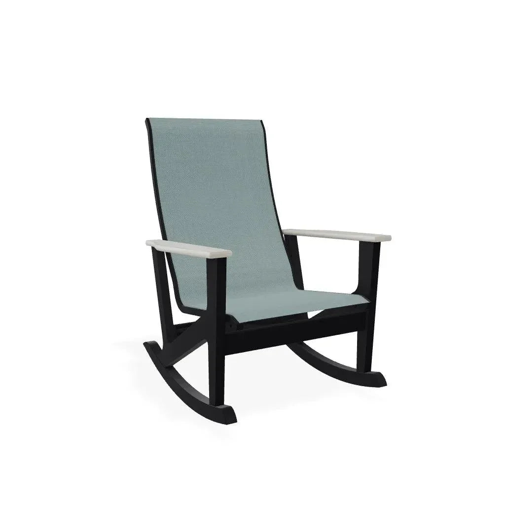 Wexler Sling Chat Supreme Rocker Polymer Arms - LOOMLAN - Telescope - Outdoor Accent Chairs