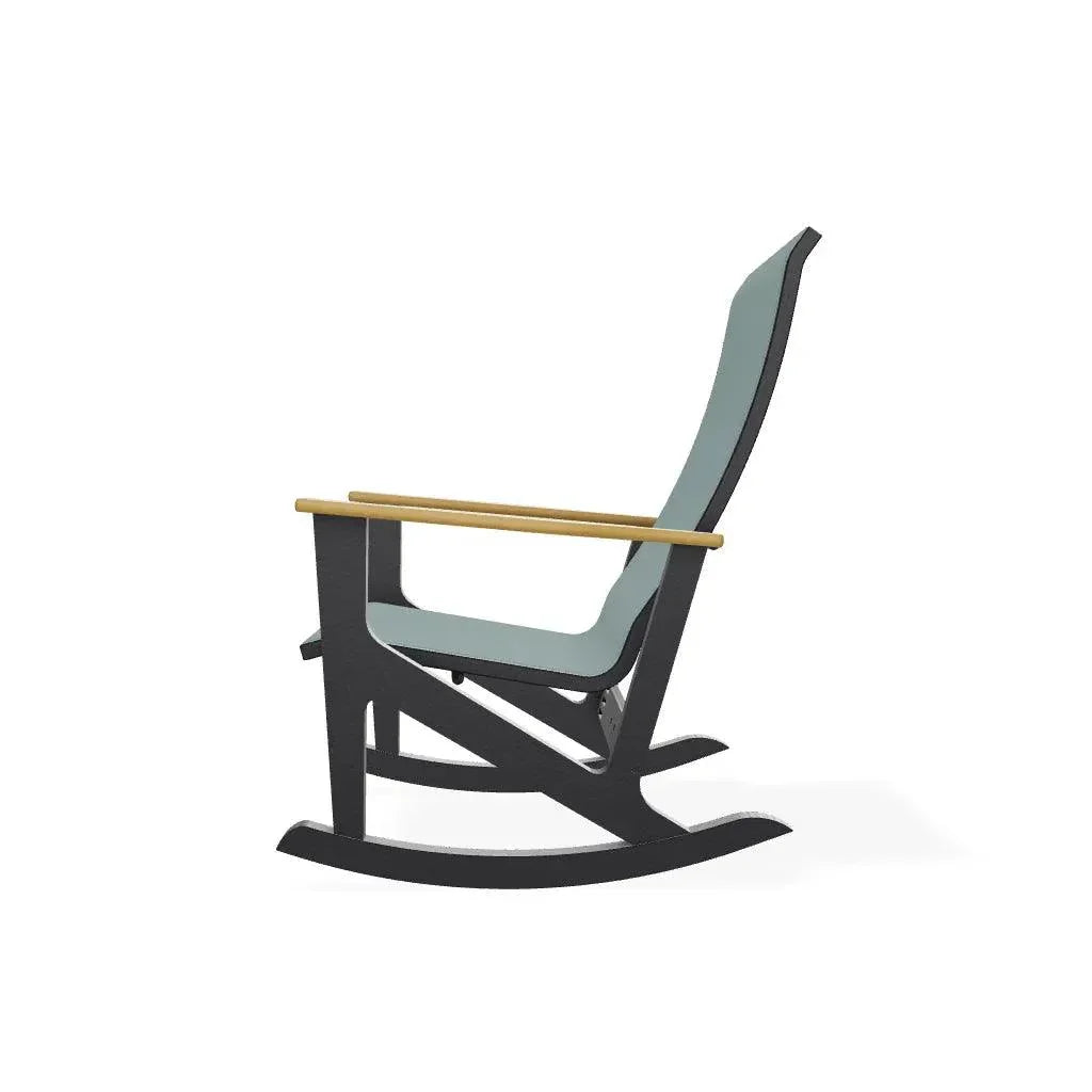 Wexler Sling Chat Supreme Rocker Polymer Arms - LOOMLAN - Telescope - Outdoor Accent Chairs