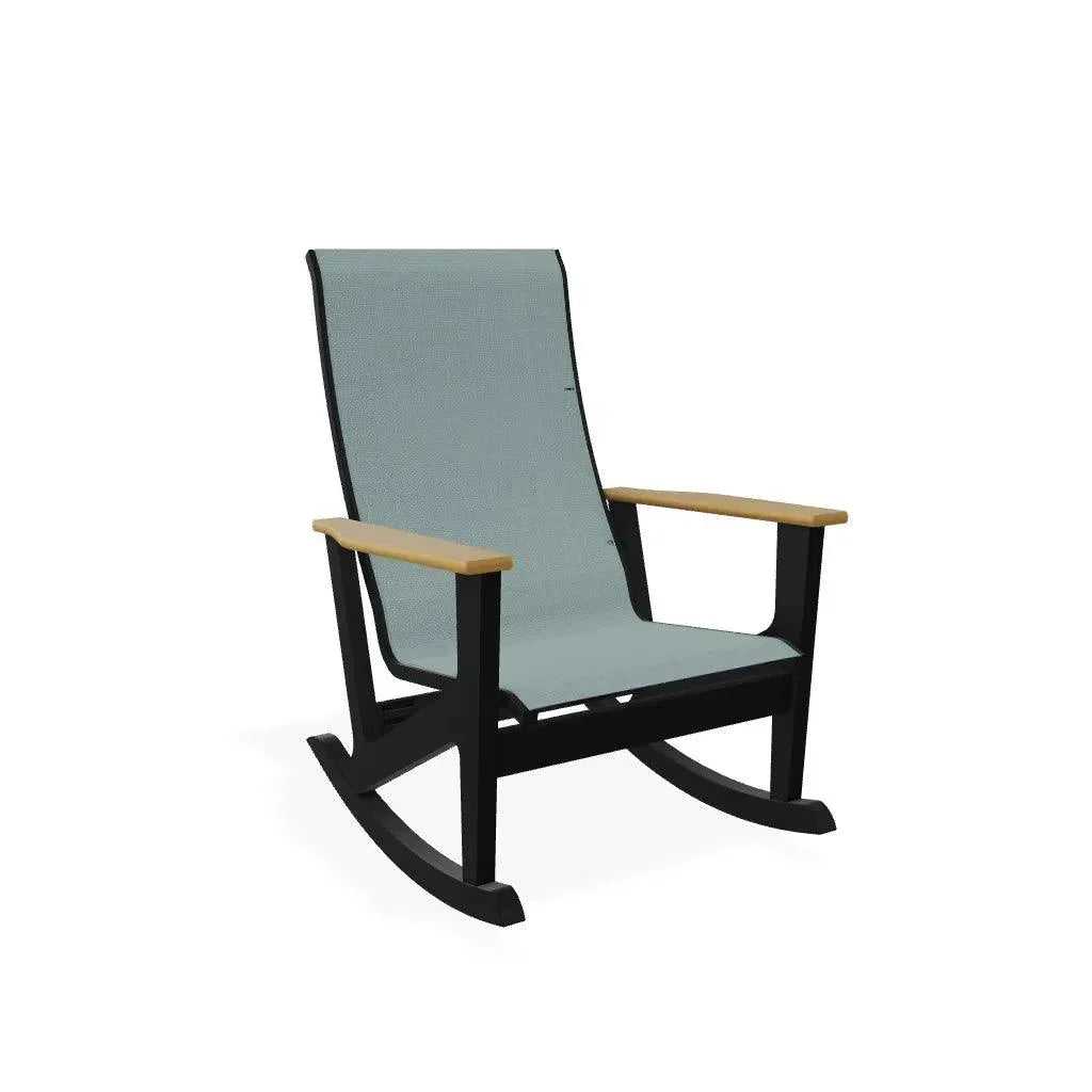 Wexler Sling Chat Supreme Rocker Polymer Arms - LOOMLAN - Telescope - Outdoor Accent Chairs