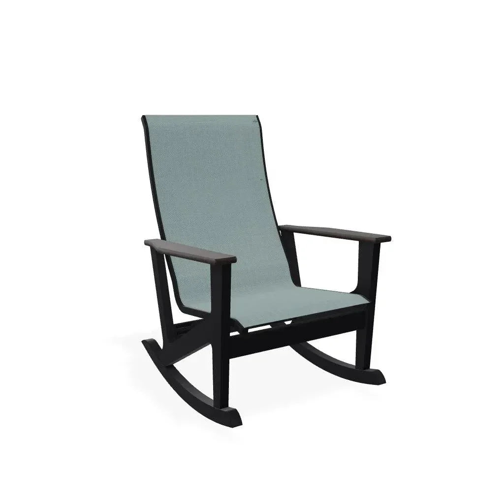 Wexler Sling Chat Supreme Rocker Polymer Arms - LOOMLAN - Telescope - Outdoor Accent Chairs
