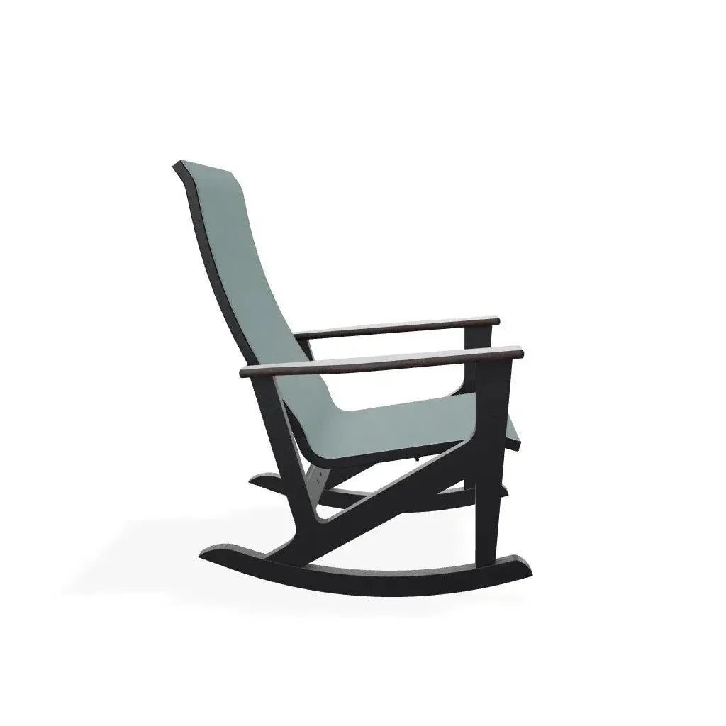 Wexler Sling Chat Supreme Rocker Polymer Arms - LOOMLAN - Telescope - Outdoor Accent Chairs