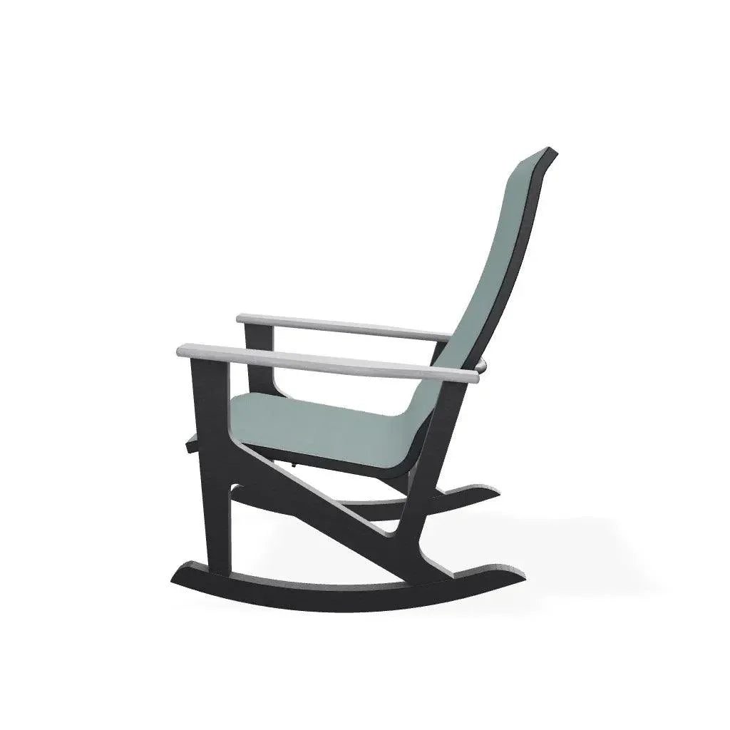 Wexler Sling Chat Supreme Rocker Polymer Arms - LOOMLAN - Telescope - Outdoor Accent Chairs