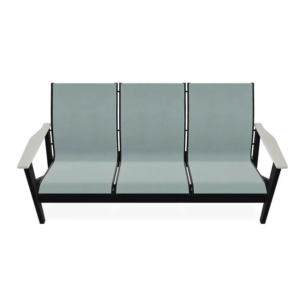 Wexler Sling Chat Three - Seat Sofa Polymer Arms - LOOMLAN - Telescope - Outdoor Sofas &amp; Loveseats