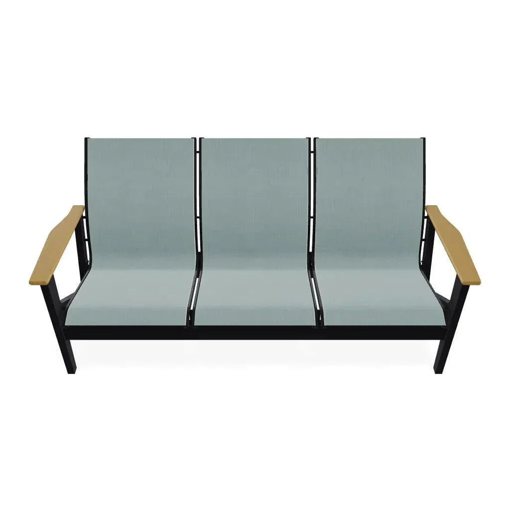 Wexler Sling Chat Three - Seat Sofa Polymer Arms - LOOMLAN - Telescope - Outdoor Sofas &amp; Loveseats