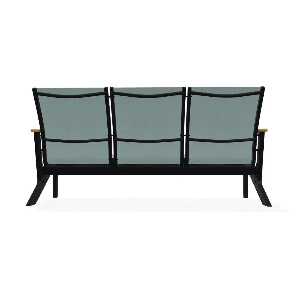 Wexler Sling Chat Three - Seat Sofa Polymer Arms - LOOMLAN - Telescope - Outdoor Sofas &amp; Loveseats