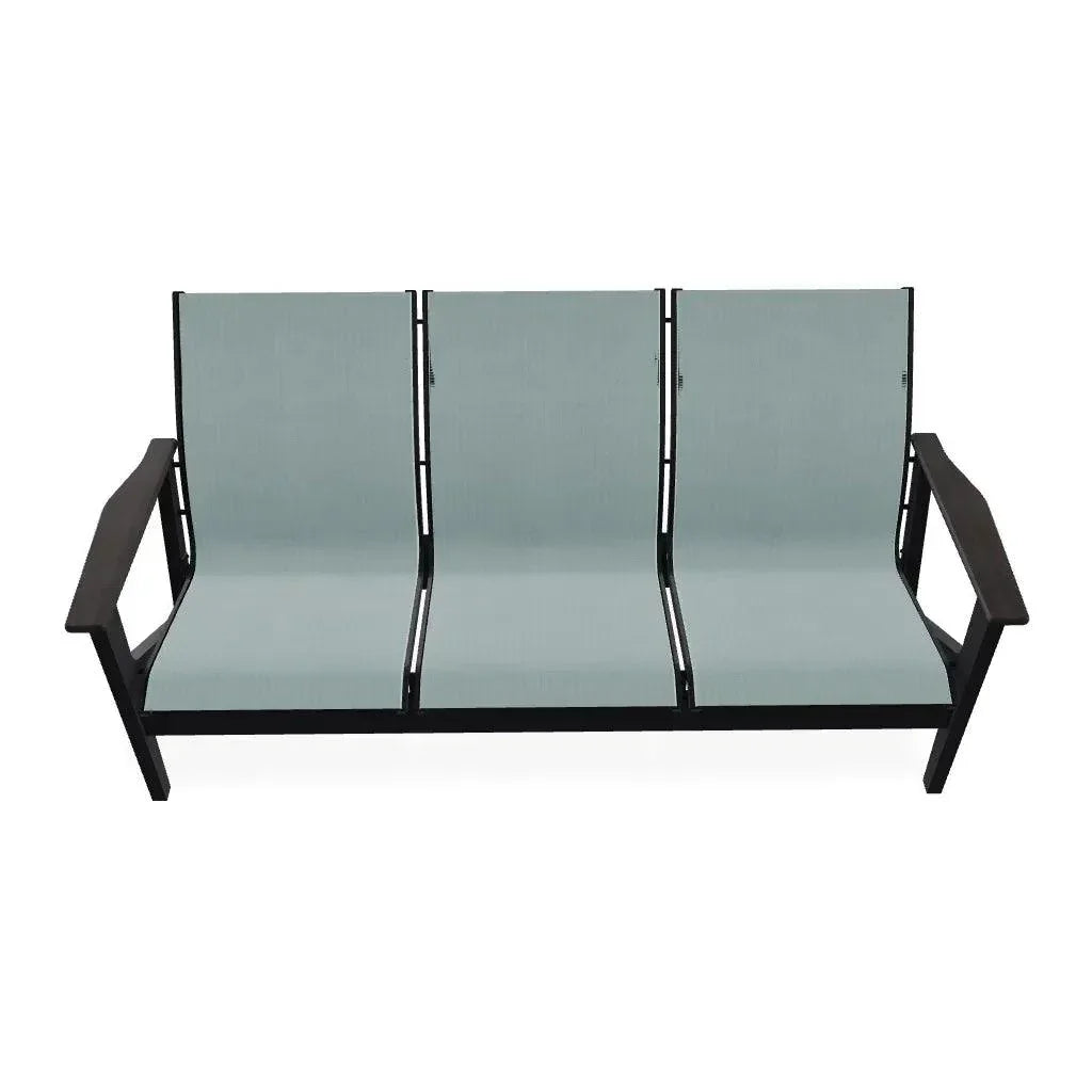 Wexler Sling Chat Three - Seat Sofa Polymer Arms - LOOMLAN - Telescope - Outdoor Sofas &amp; Loveseats