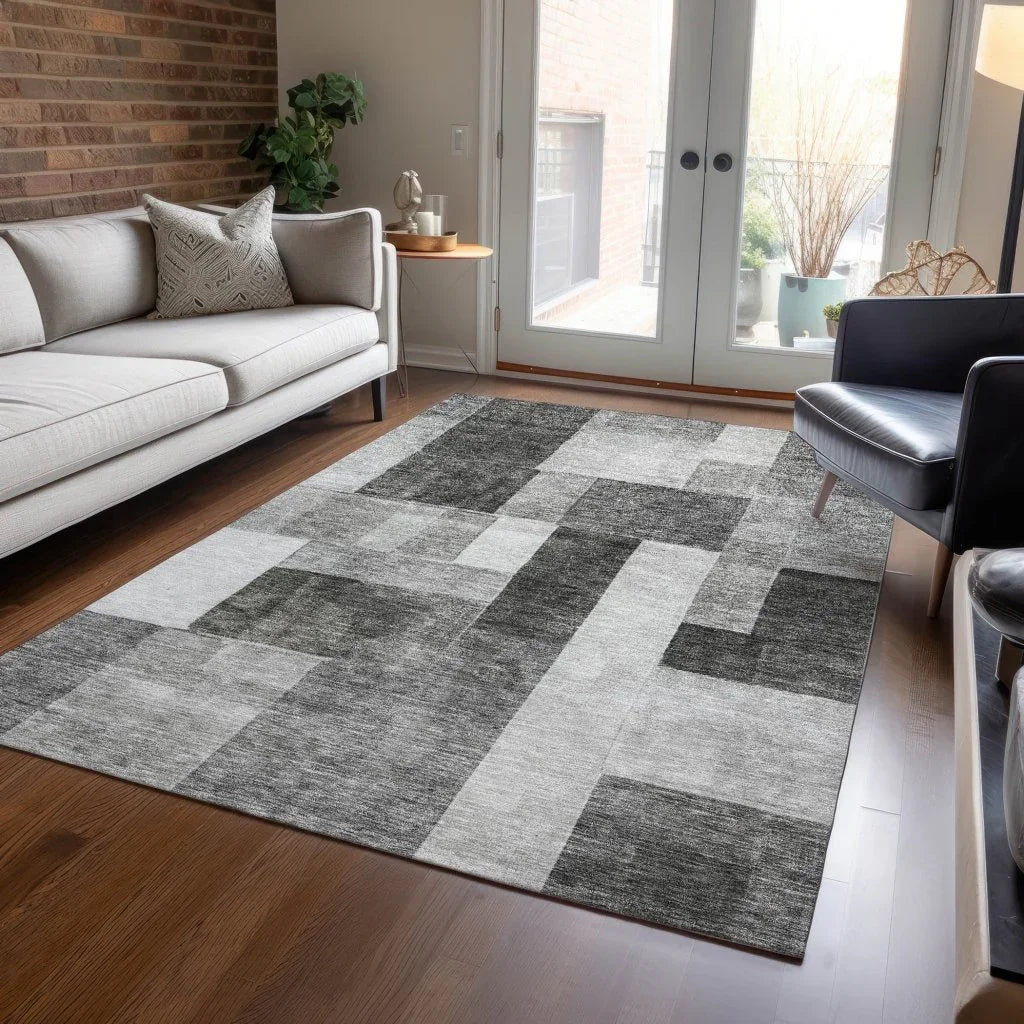 LOOMLAN Rugs Wovari Gray Washable Indoor-Outdoor Rug