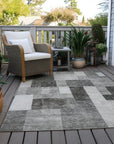 LOOMLAN Rugs Wovari Gray Washable Indoor-Outdoor Rug