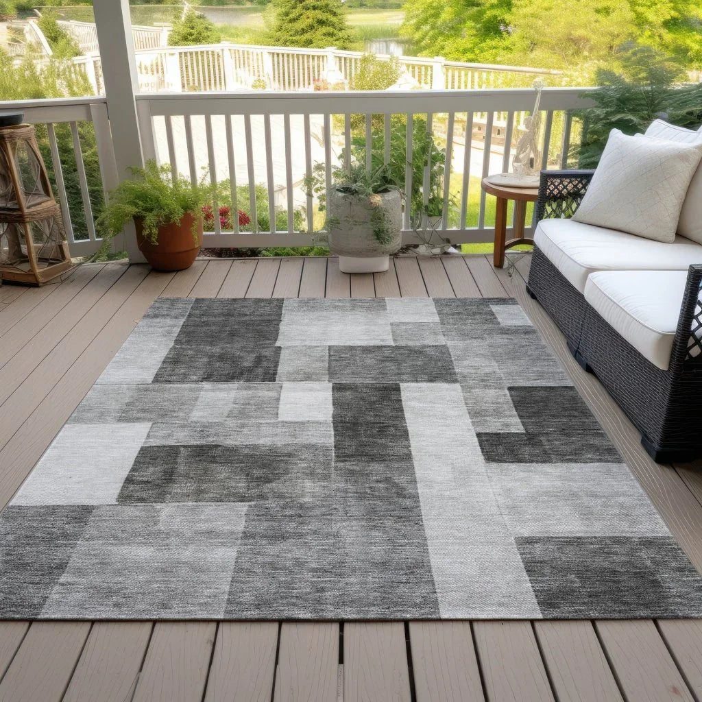 LOOMLAN Rugs Wovari Gray Washable Indoor-Outdoor Rug
