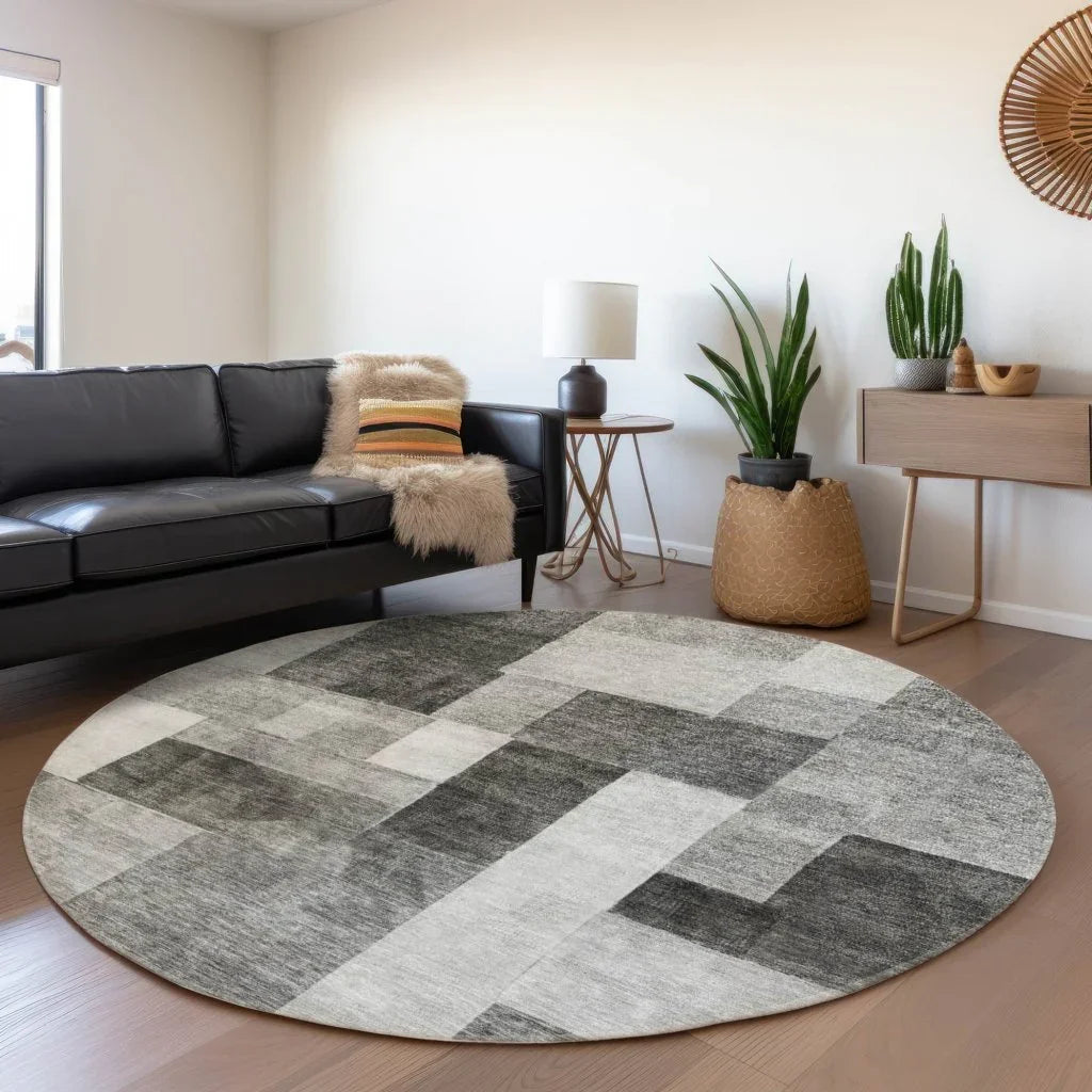 LOOMLAN Rugs Wovari Gray Washable Indoor-Outdoor Rug