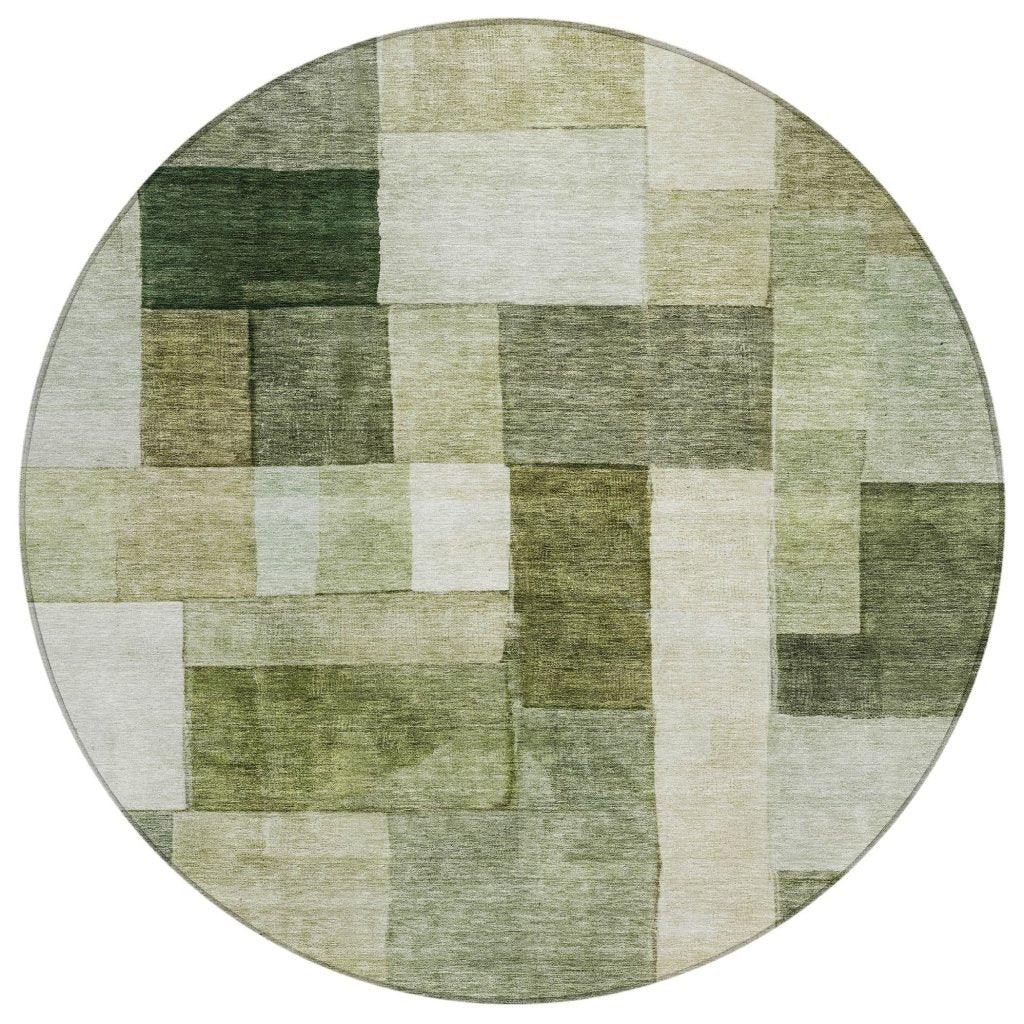 LOOMLAN Rugs Wovari Green Washable Indoor-Outdoor Rug
