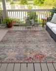 LOOMLAN Rugs Yaniqa Gray Washable Indoor-Outdoor Rug