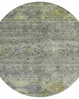 LOOMLAN Rugs Yaniqa Green Washable Indoor-Outdoor Rug