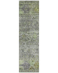 LOOMLAN Rugs Yaniqa Green Washable Indoor-Outdoor Rug
