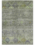 LOOMLAN Rugs Yaniqa Green Washable Indoor-Outdoor Rug