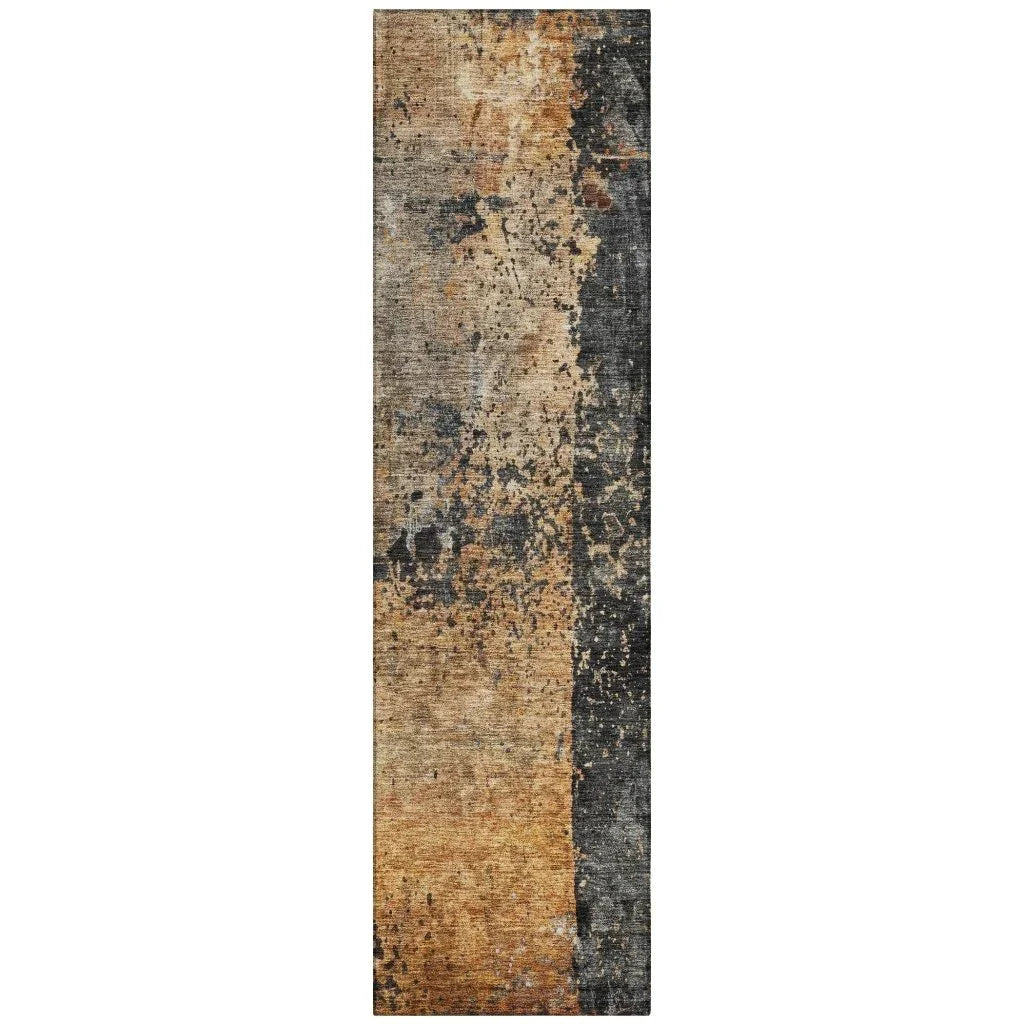 LOOMLAN Rugs Yasmineh Orange Washable Indoor-Outdoor Rug