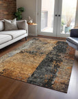 LOOMLAN Rugs Yasmineh Orange Washable Indoor-Outdoor Rug