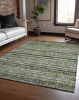 LOOMLAN Rugs Ysadora Green Washable Indoor-Outdoor Rug