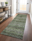 LOOMLAN Rugs Ysadora Green Washable Indoor-Outdoor Rug