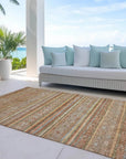 LOOMLAN Rugs Ysadora Orange Washable Indoor-Outdoor Rug