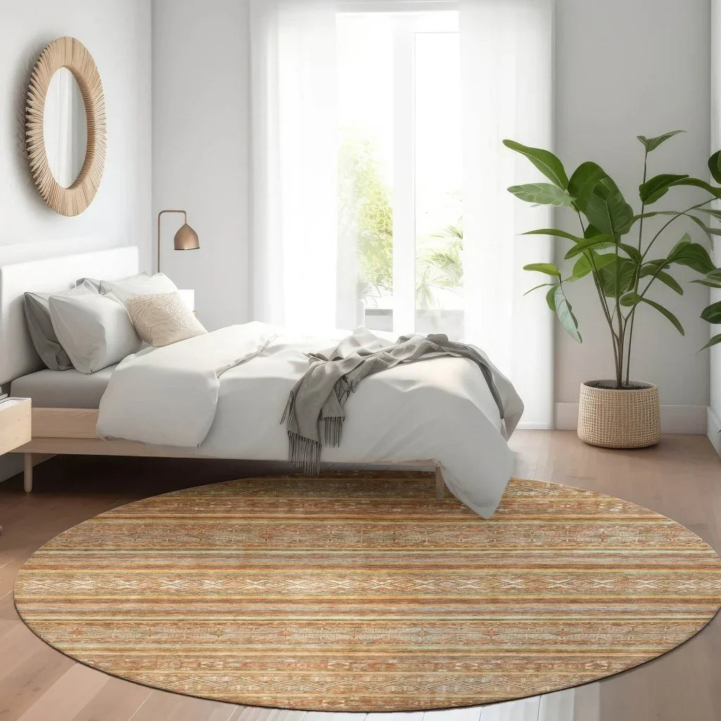 LOOMLAN Rugs Ysadora Orange Washable Indoor-Outdoor Rug