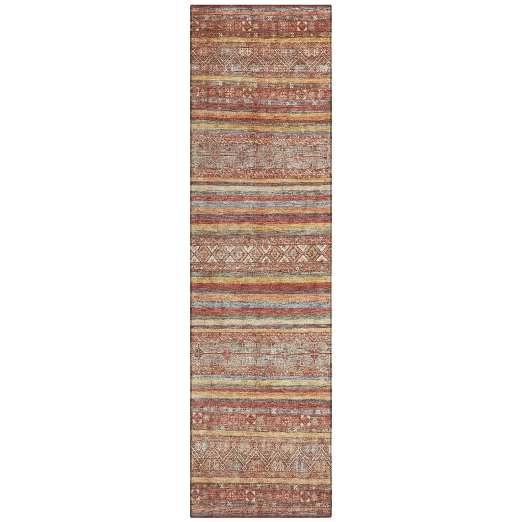 LOOMLAN Rugs Ysadora Paprika Washable Indoor-Outdoor Rug