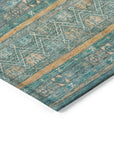 LOOMLAN Rugs Ysadora Teal Washable Indoor-Outdoor Rug