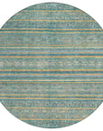 LOOMLAN Rugs Ysadora Teal Washable Indoor-Outdoor Rug