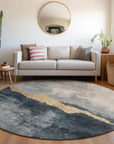 LOOMLAN Rugs Zailor Blue Washable Indoor-Outdoor Rug
