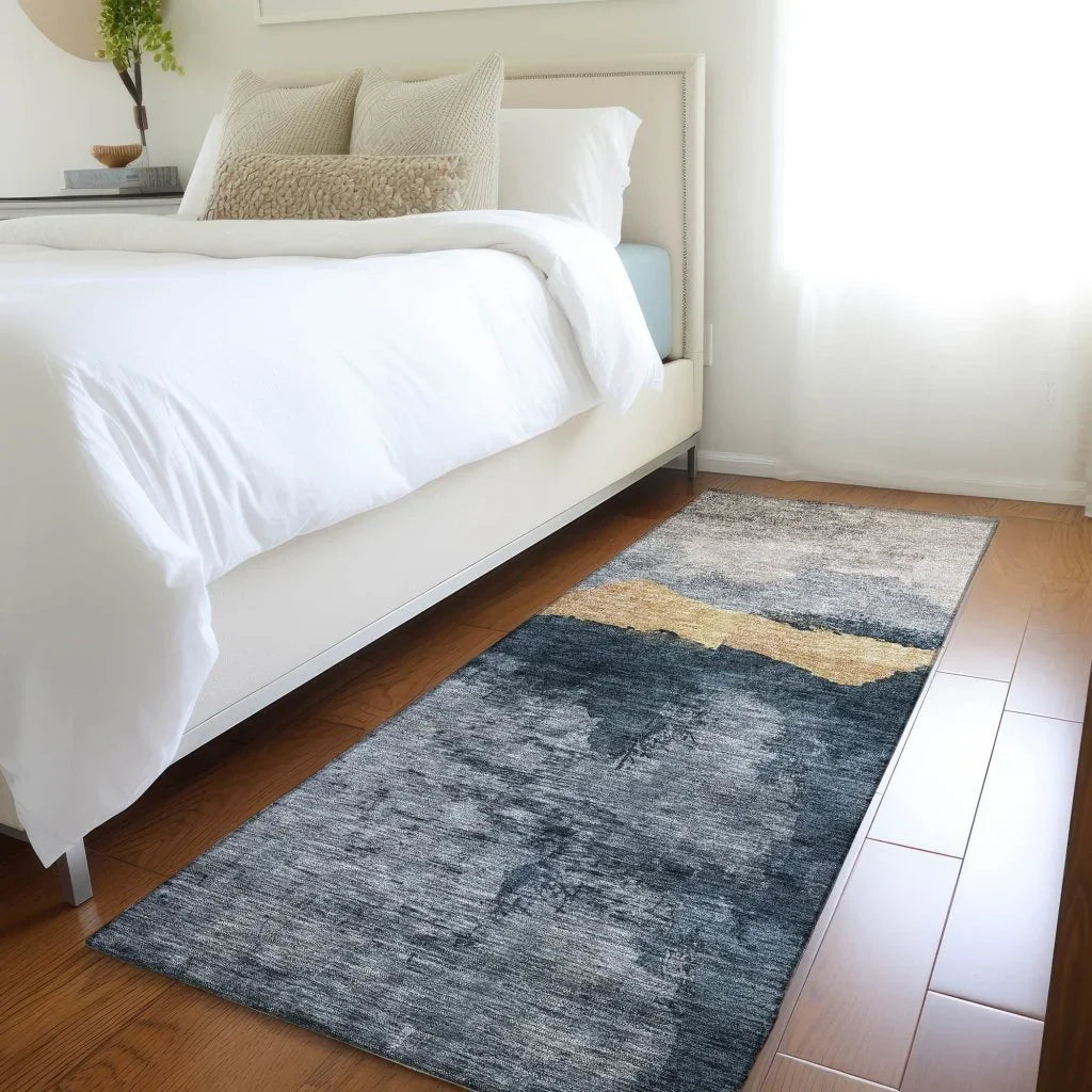 LOOMLAN Rugs Zailor Blue Washable Indoor-Outdoor Rug