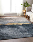 LOOMLAN Rugs Zailor Blue Washable Indoor-Outdoor Rug